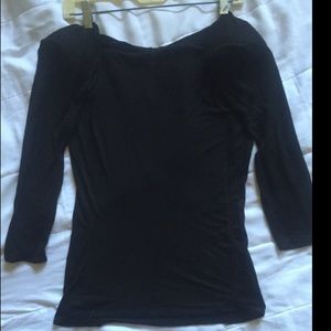 Bebe black shirt with shoulder pads